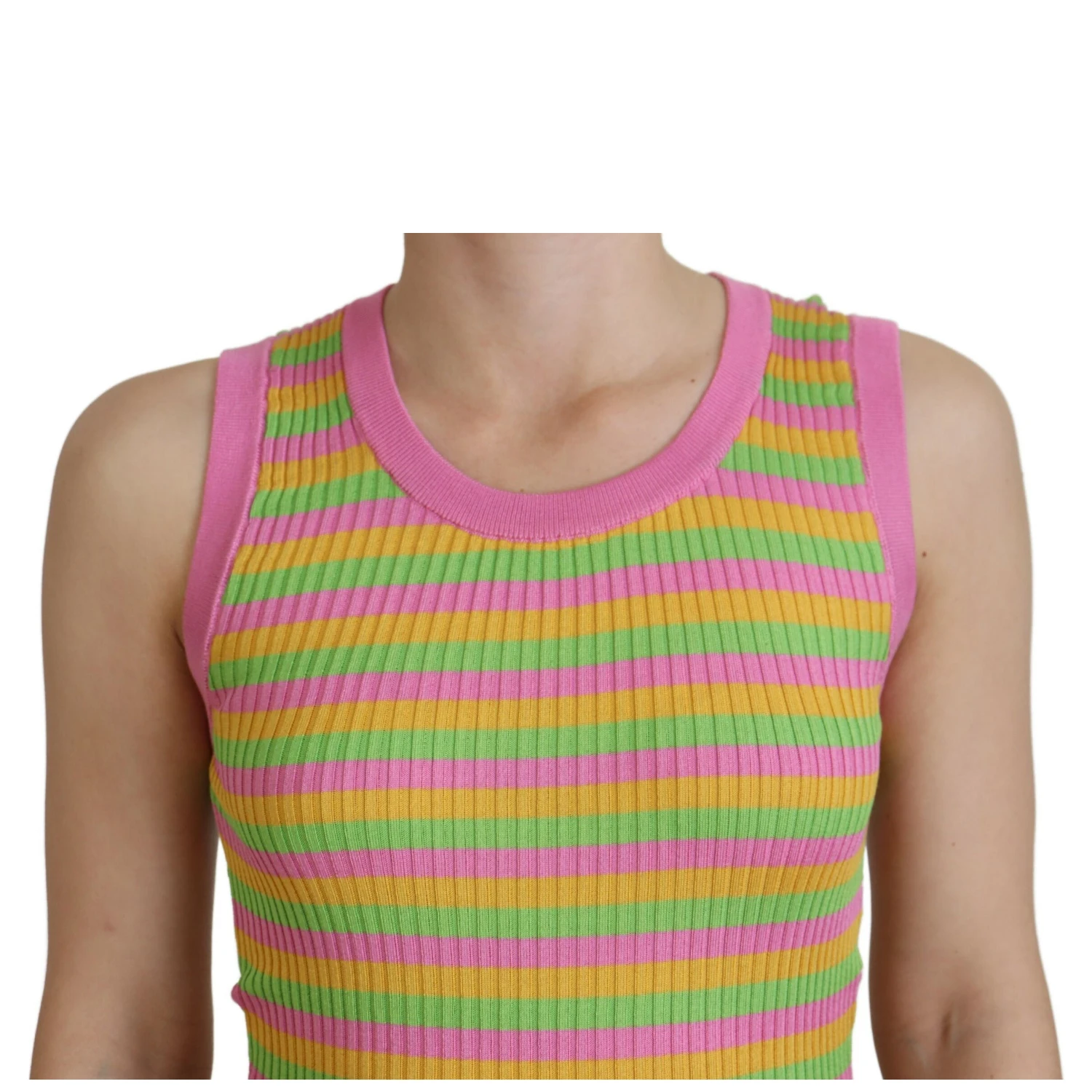 Multicolor Silk Vest Pullover Tank Top