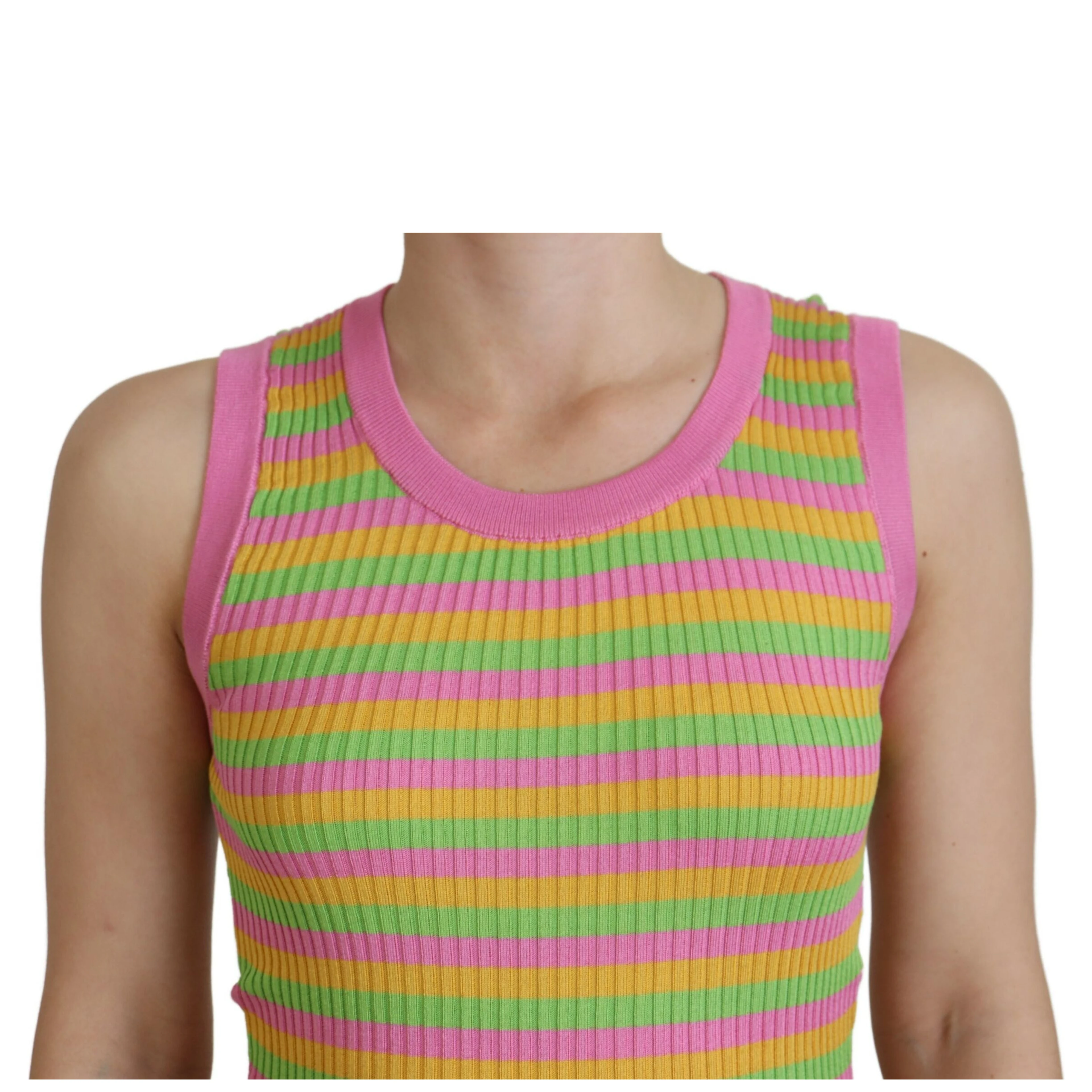 Multicolor Silk Vest Pullover Tank Top