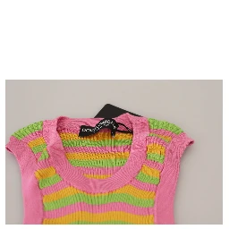 Multicolor Silk Vest Pullover Tank Top