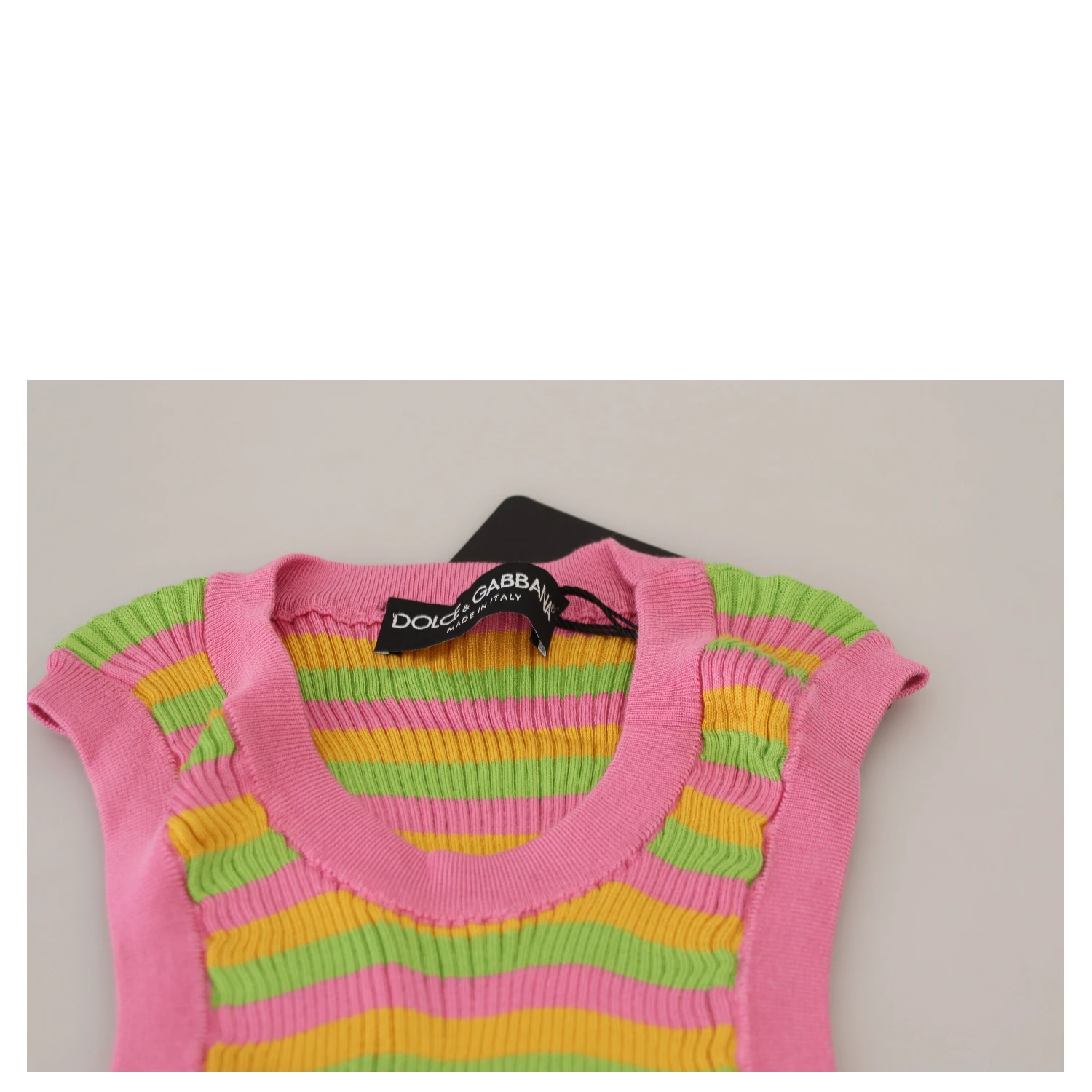 Multicolor Silk Vest Pullover Tank Top