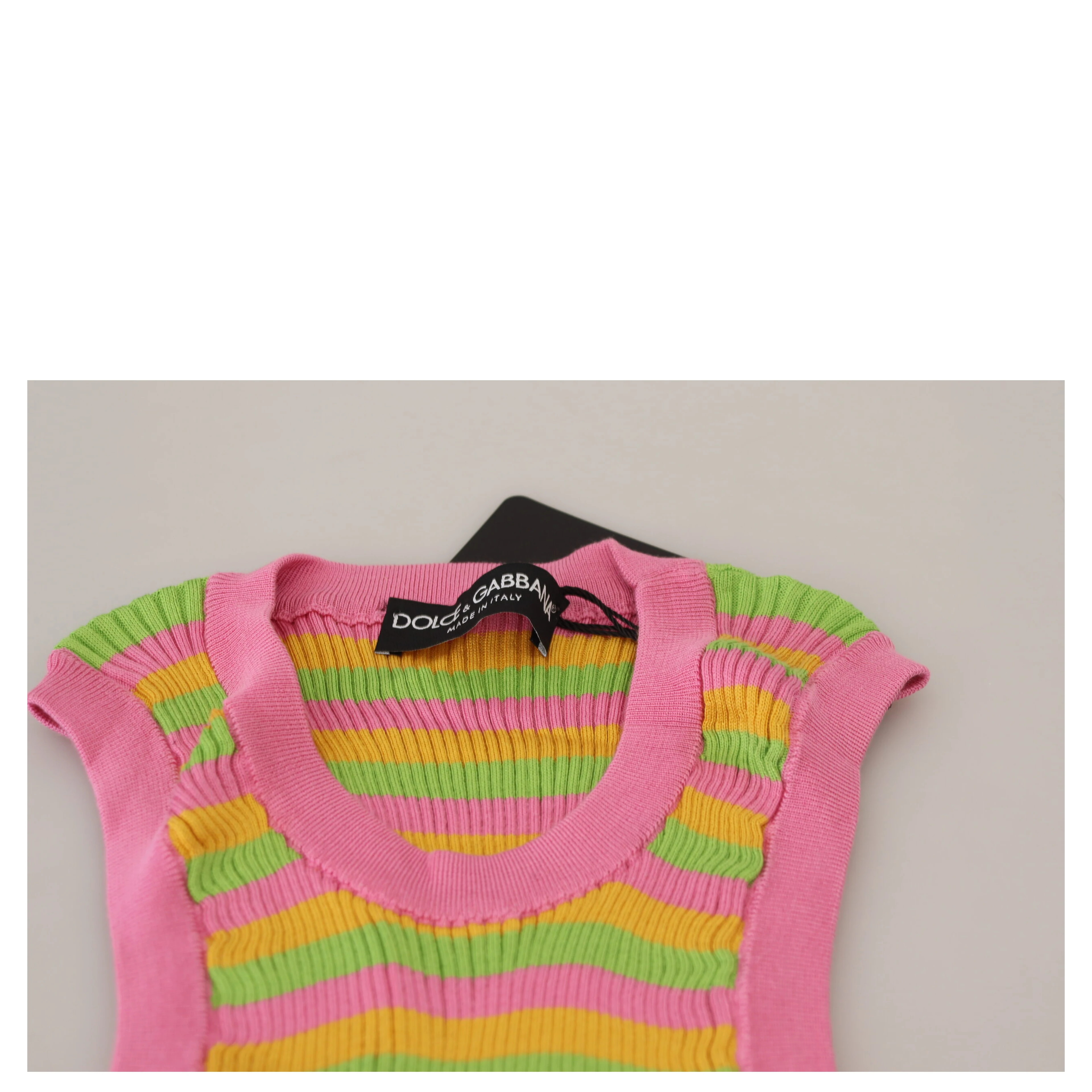 Multicolor Silk Vest Pullover Tank Top