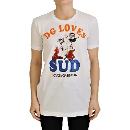 White Cotton DG Loves SUD  T-shirt