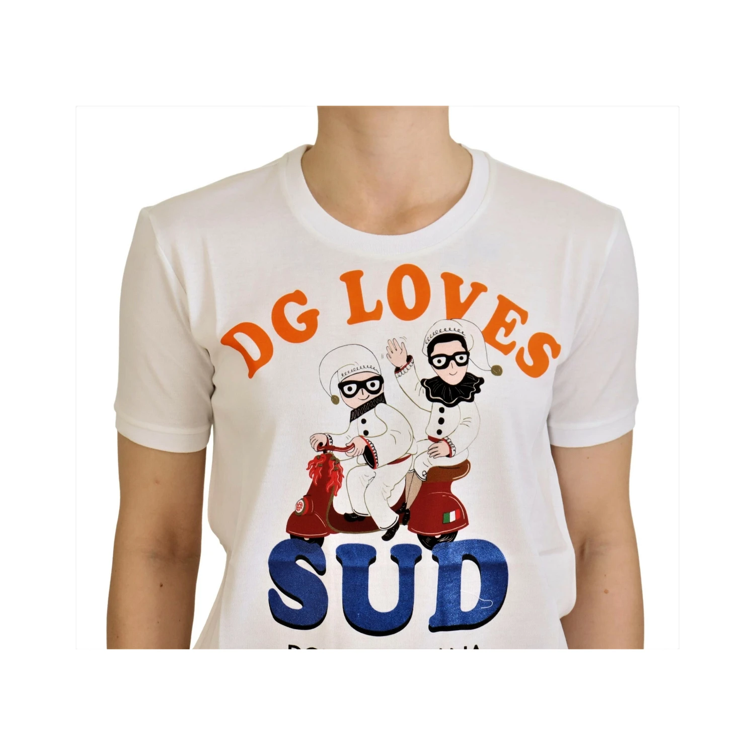 White Cotton DG Loves SUD  T-shirt