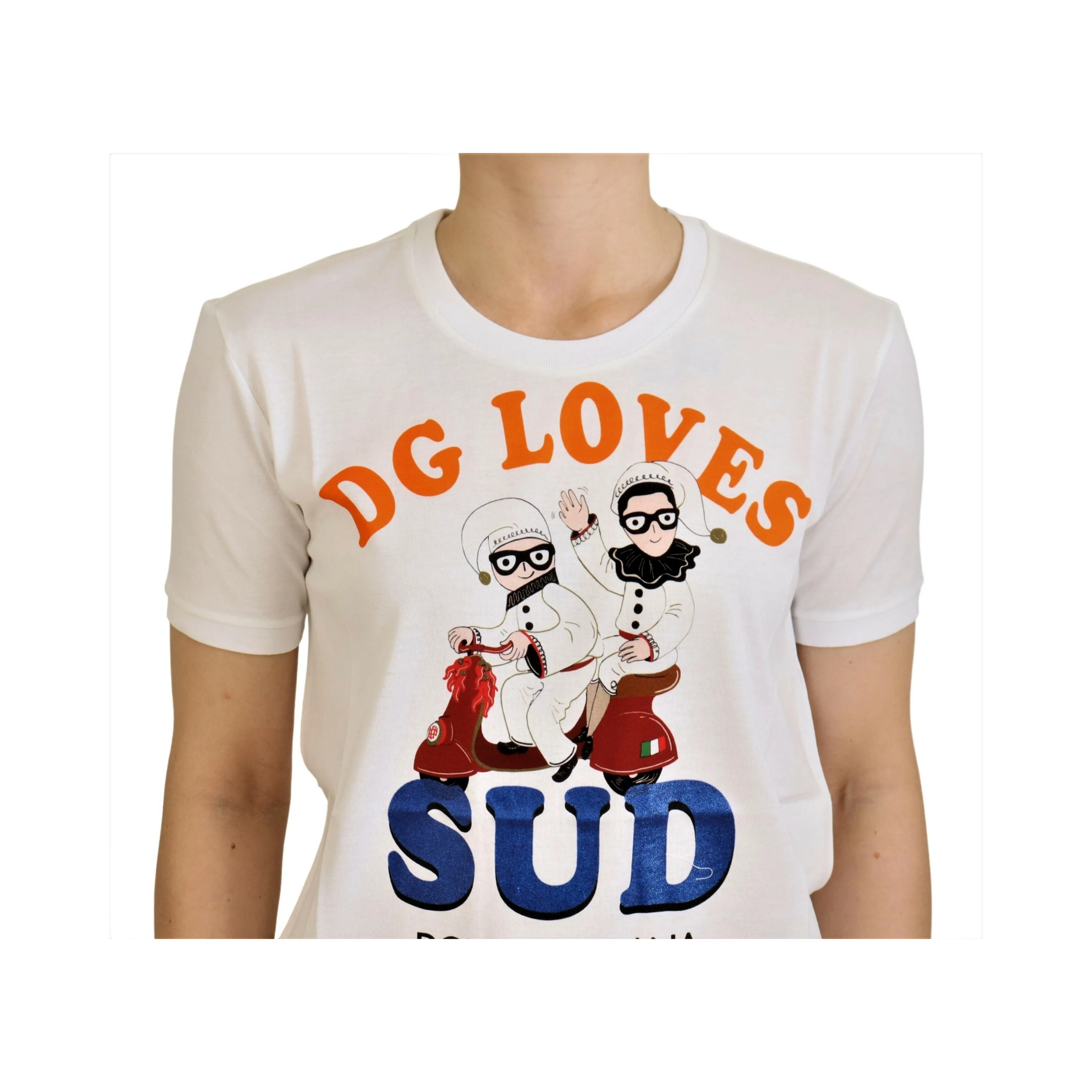 White Cotton DG Loves SUD  T-shirt