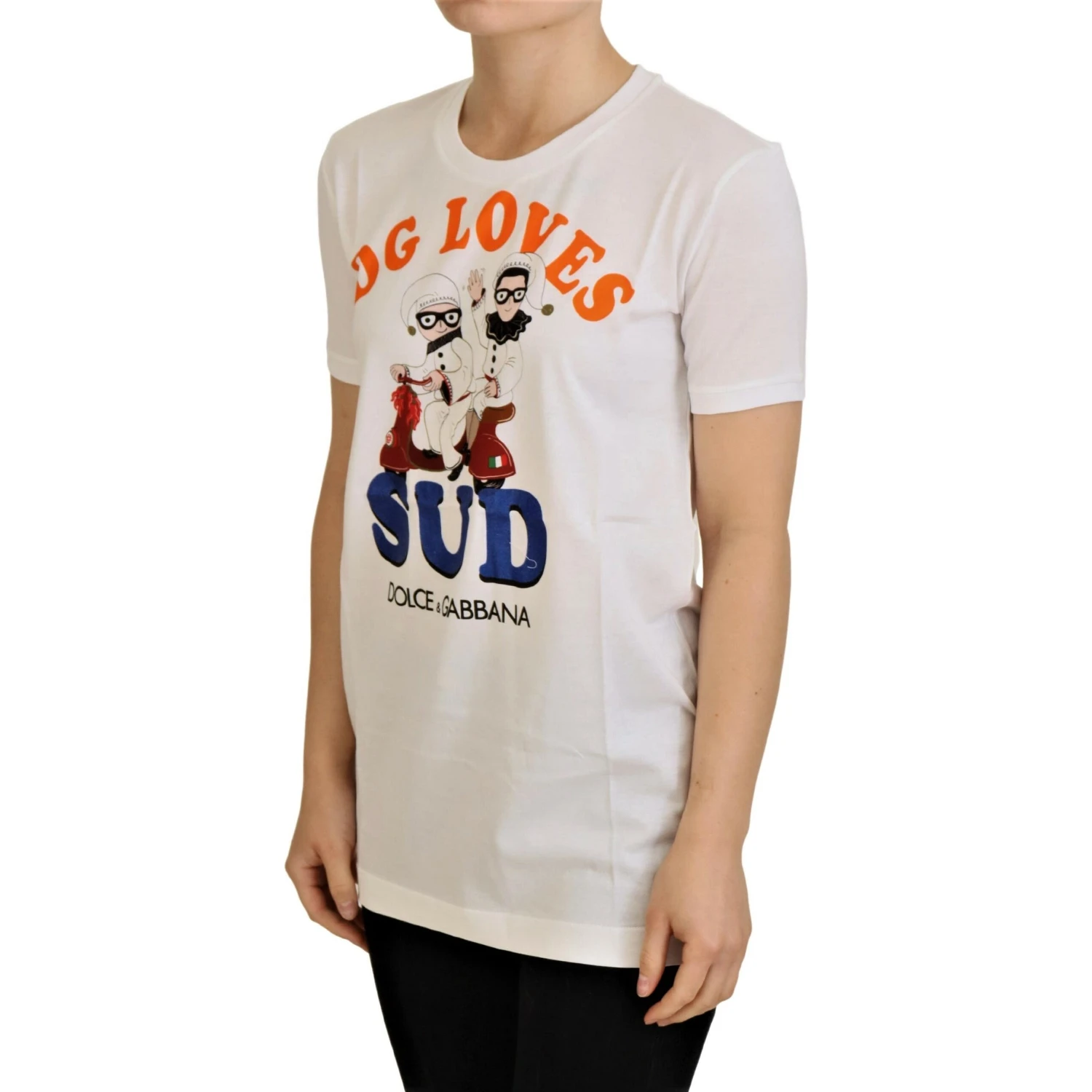 White Cotton DG Loves SUD  T-shirt