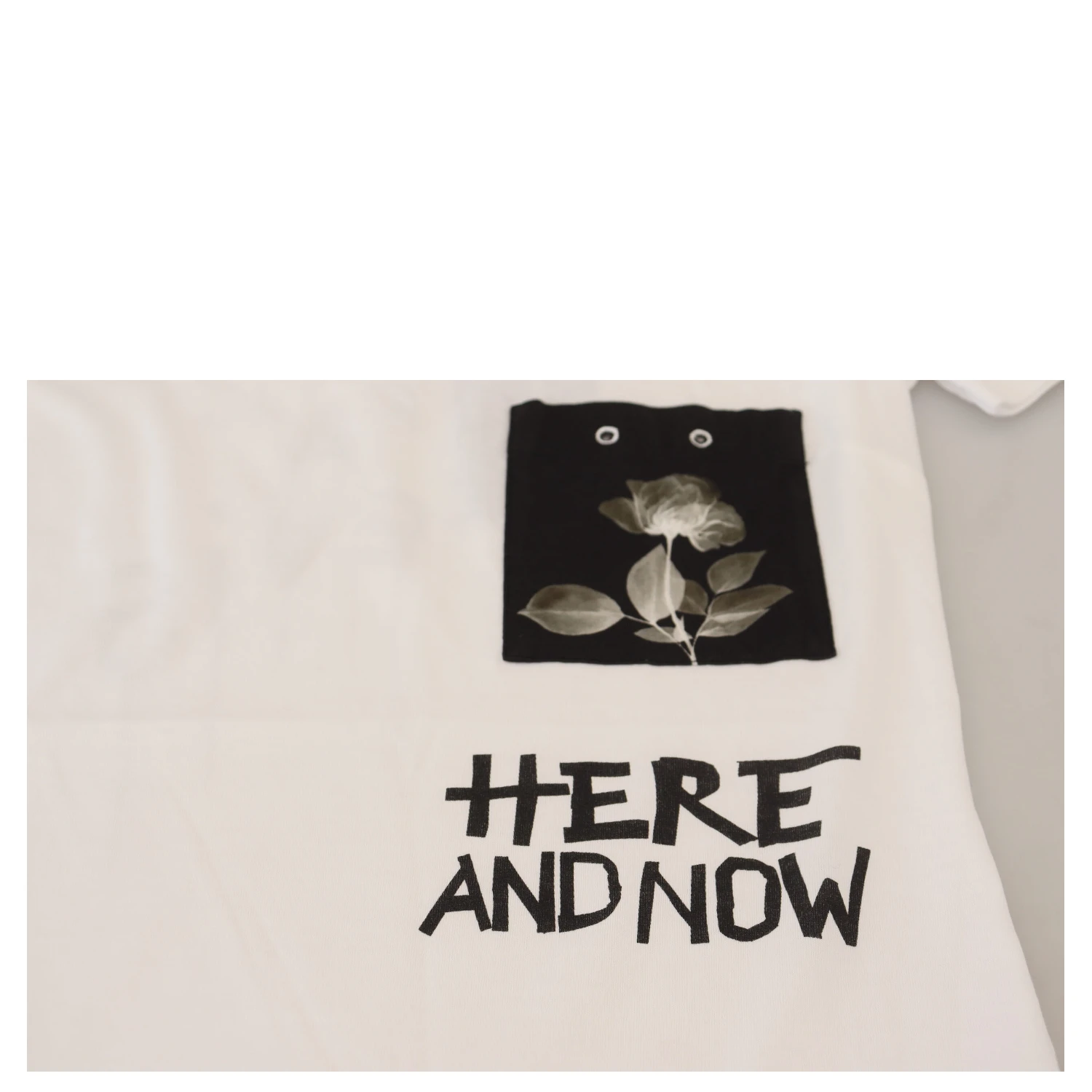 White Cotton T-shirt Crewneck T-shirt