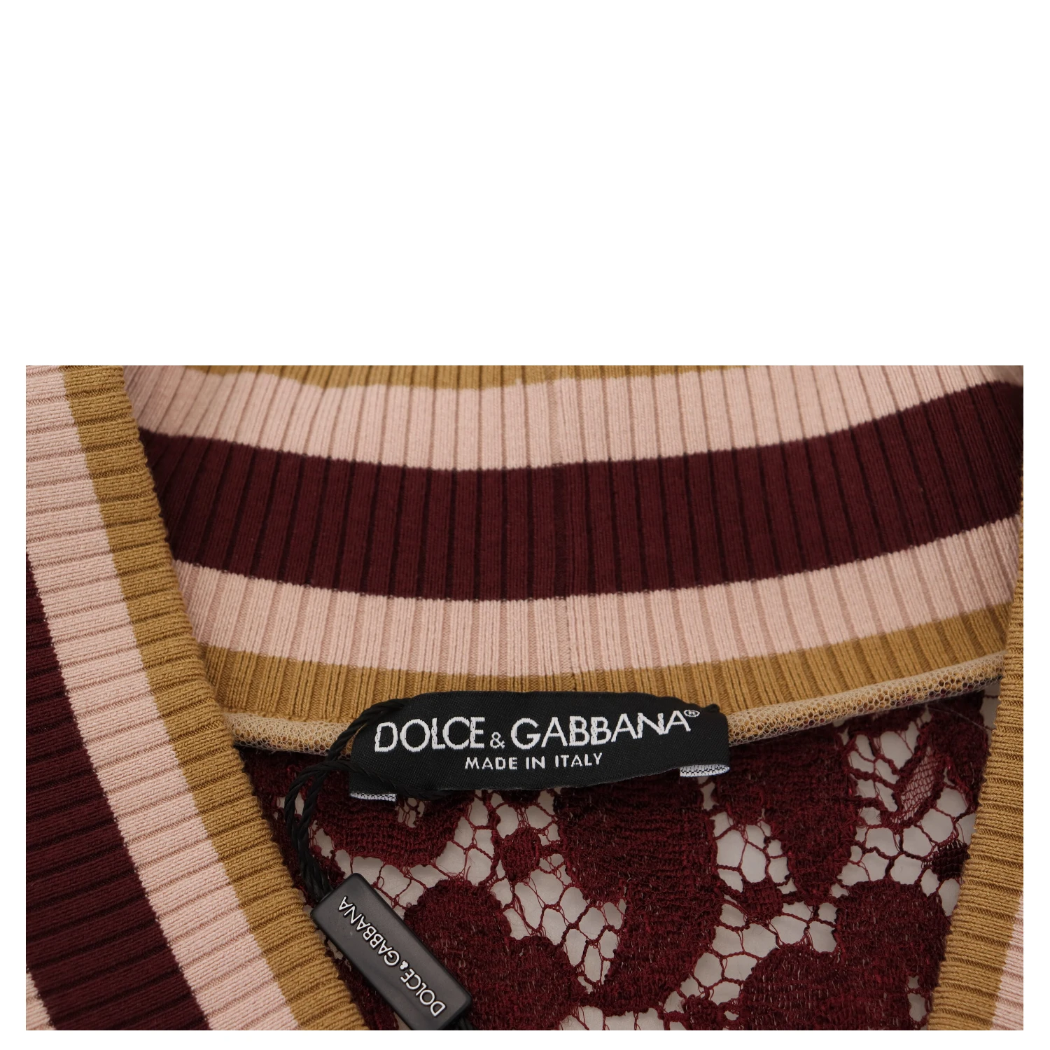 Multicolor Lace V-neck Pullover Sweater