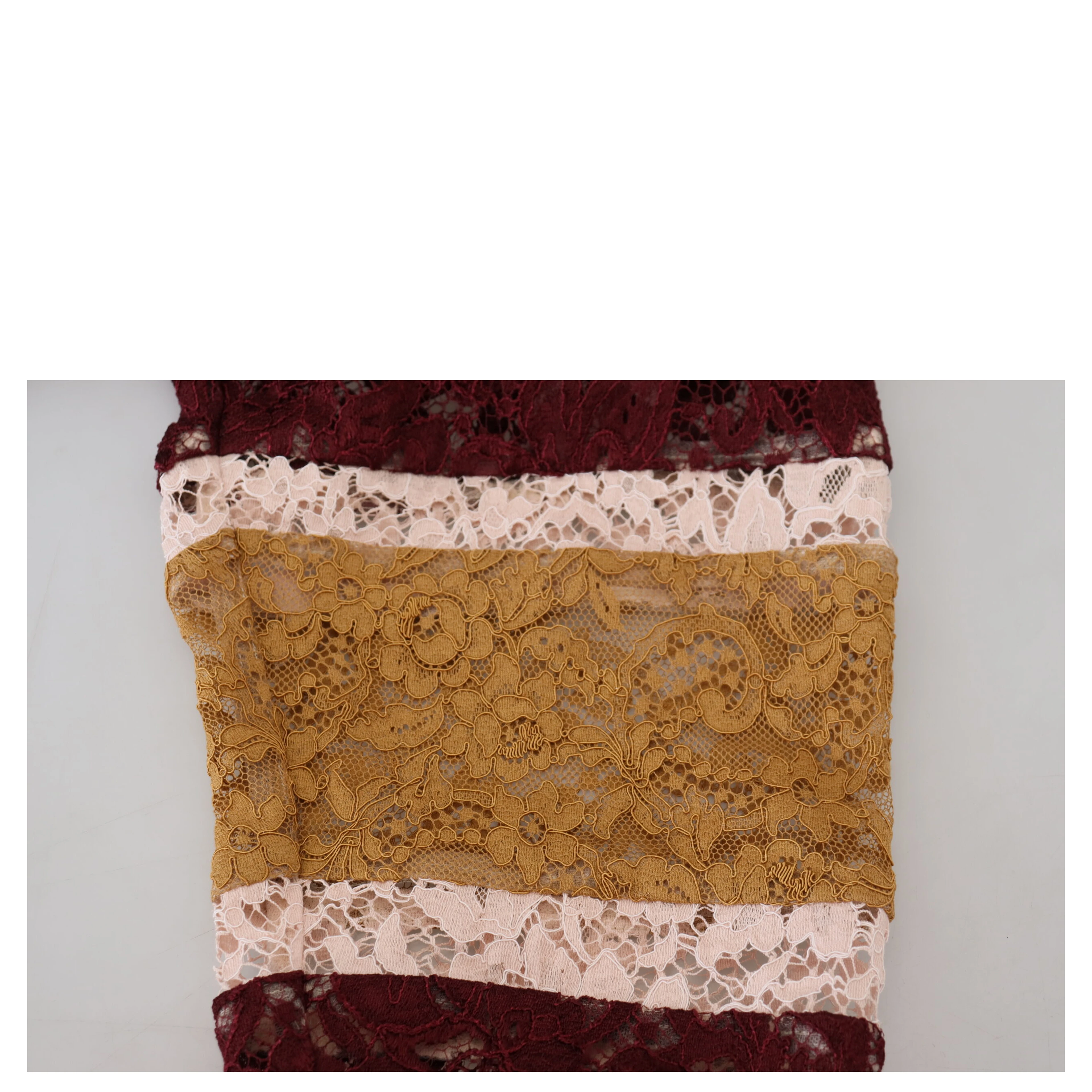 Multicolor Lace V-neck Pullover Sweater