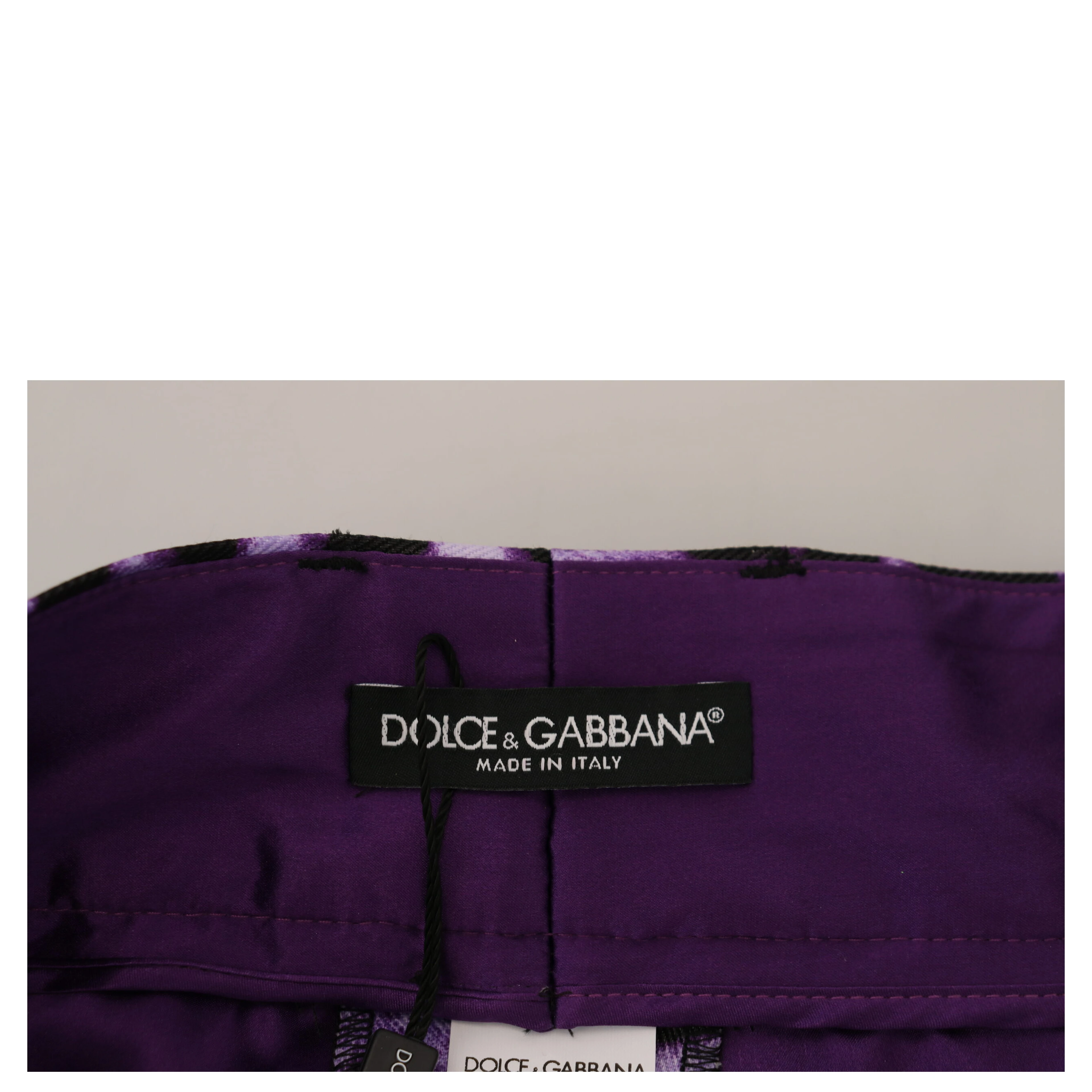 Purple Leopard Print High Waist Pants