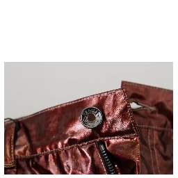 Metallic Bronze High Waist Skinny Jeans