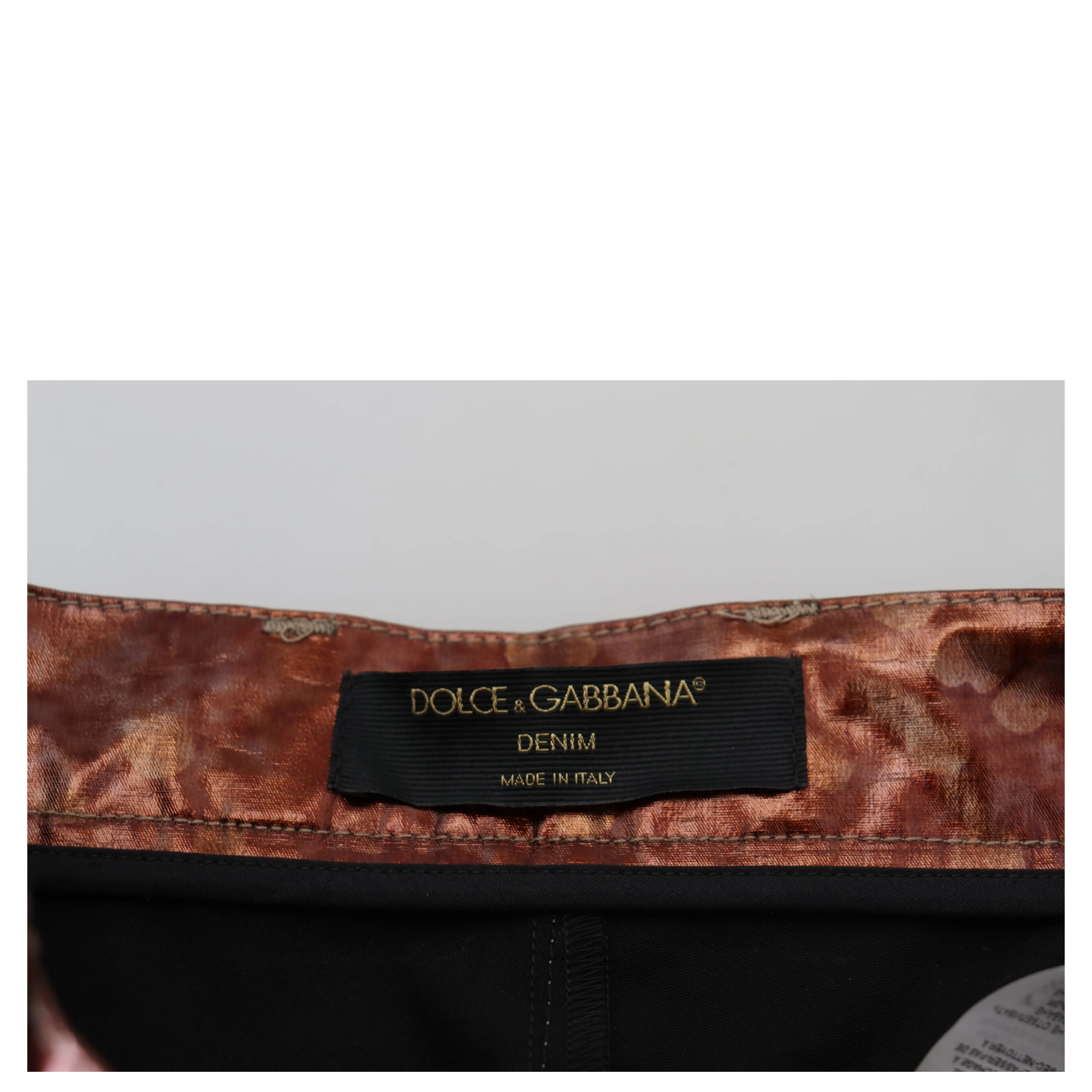 Metallic Bronze High Waist Skinny Jeans