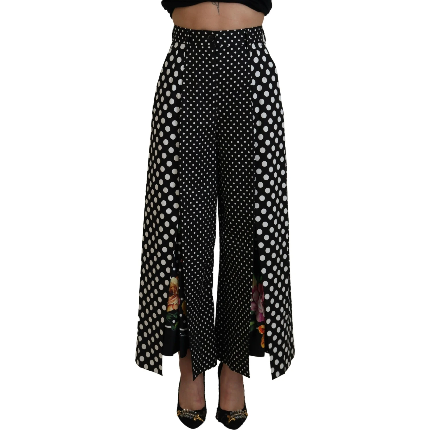 Multicolor Polka Dots High Waist  Pants