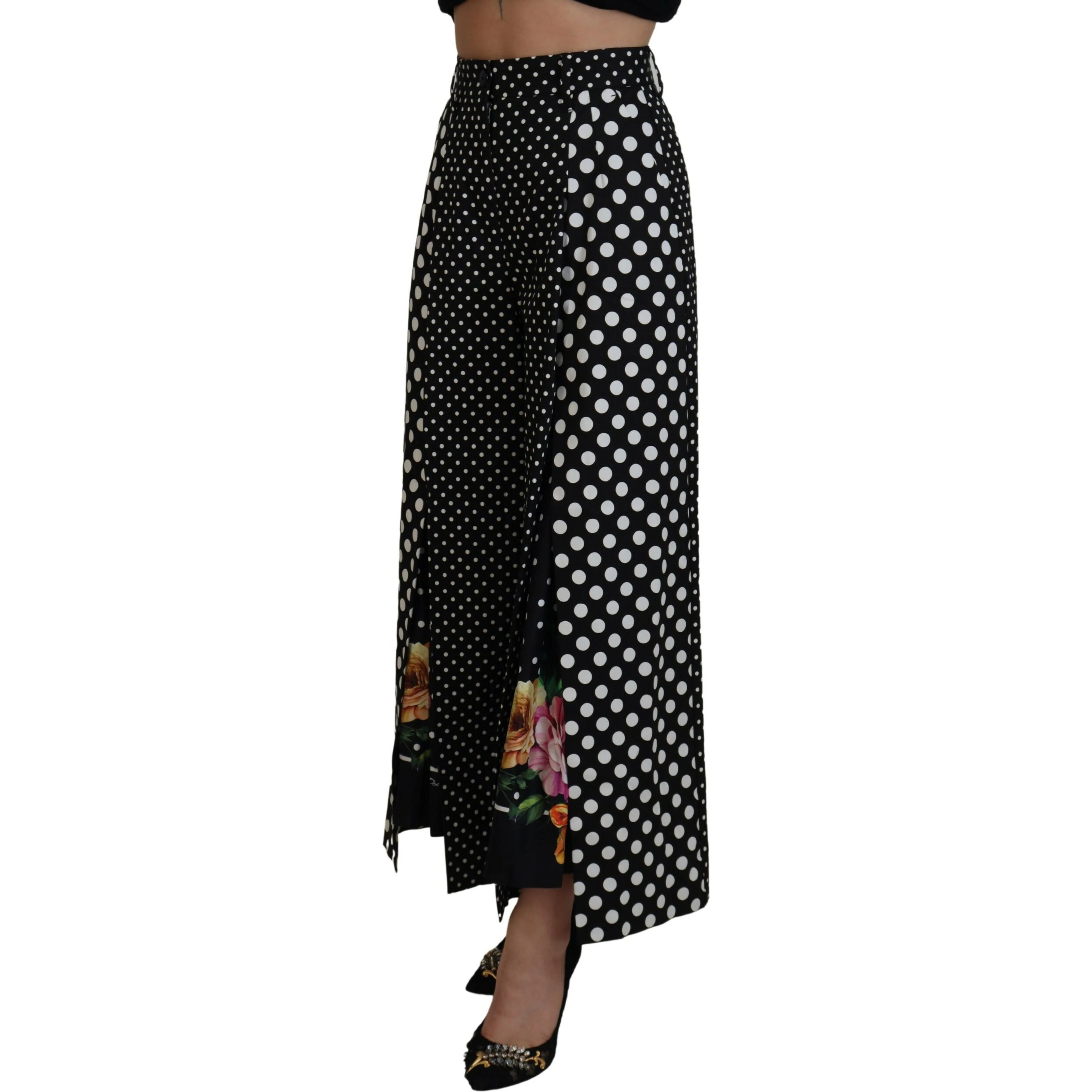 Multicolor Polka Dots High Waist  Pants