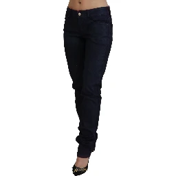 Black Low Waist Slim Fit Women Casual Denim Jeans