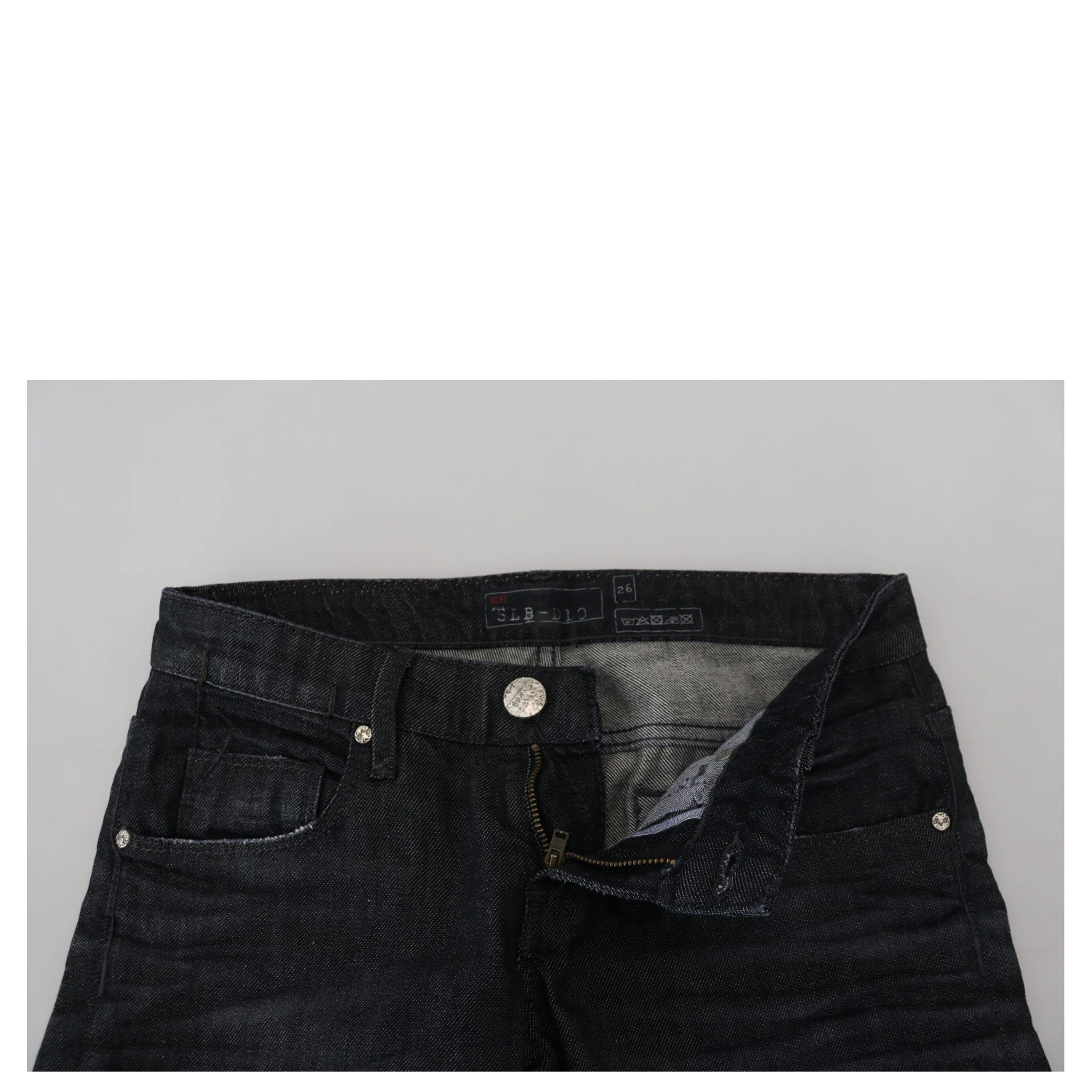 Black Cotton Low Waist Slim Fit Women Casual Denim Jeans