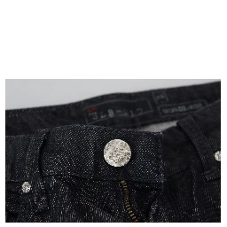 Black Cotton Low Waist Slim Fit Women Casual Denim Jeans