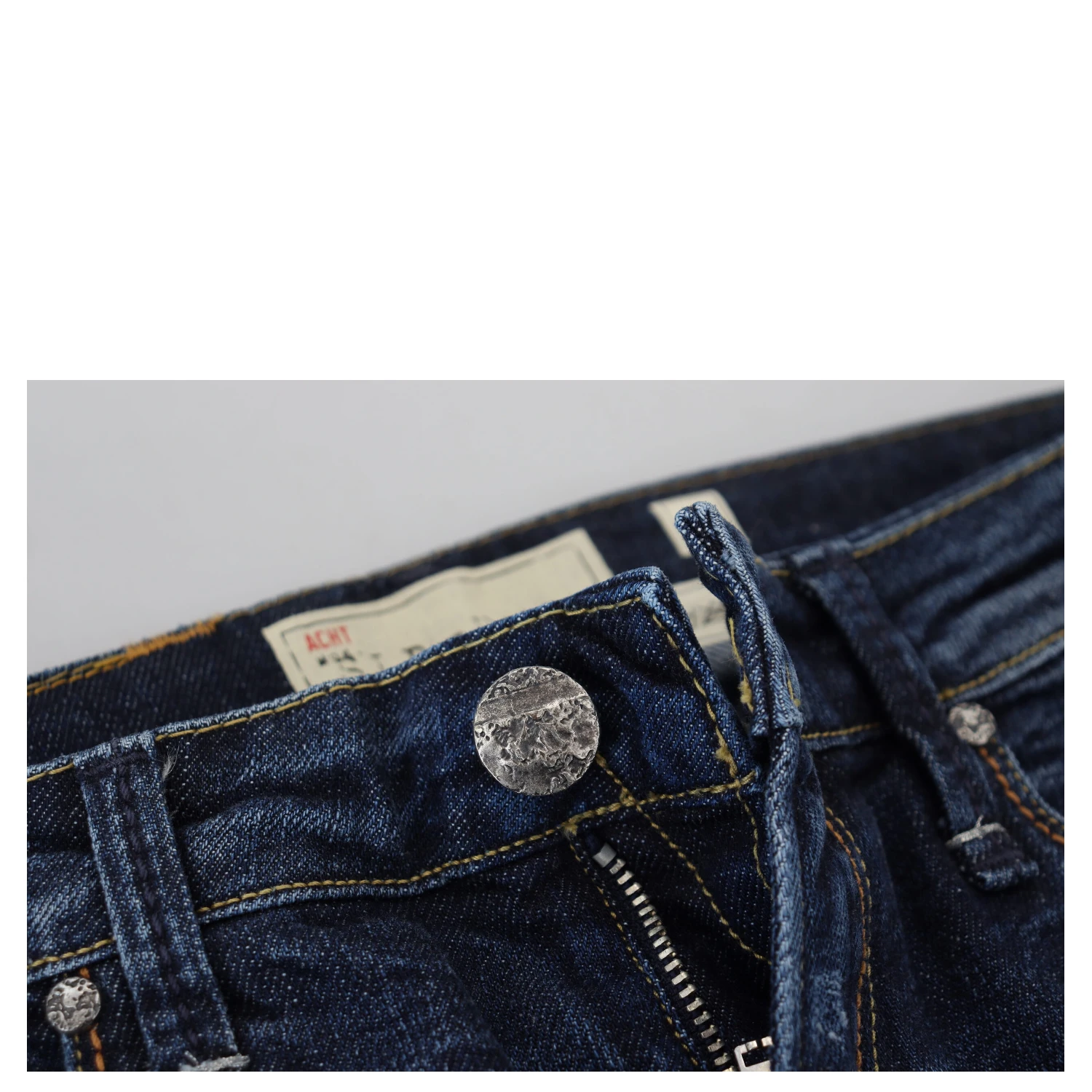Blue Washed Cotton Low Waist Women Casual  Jeans