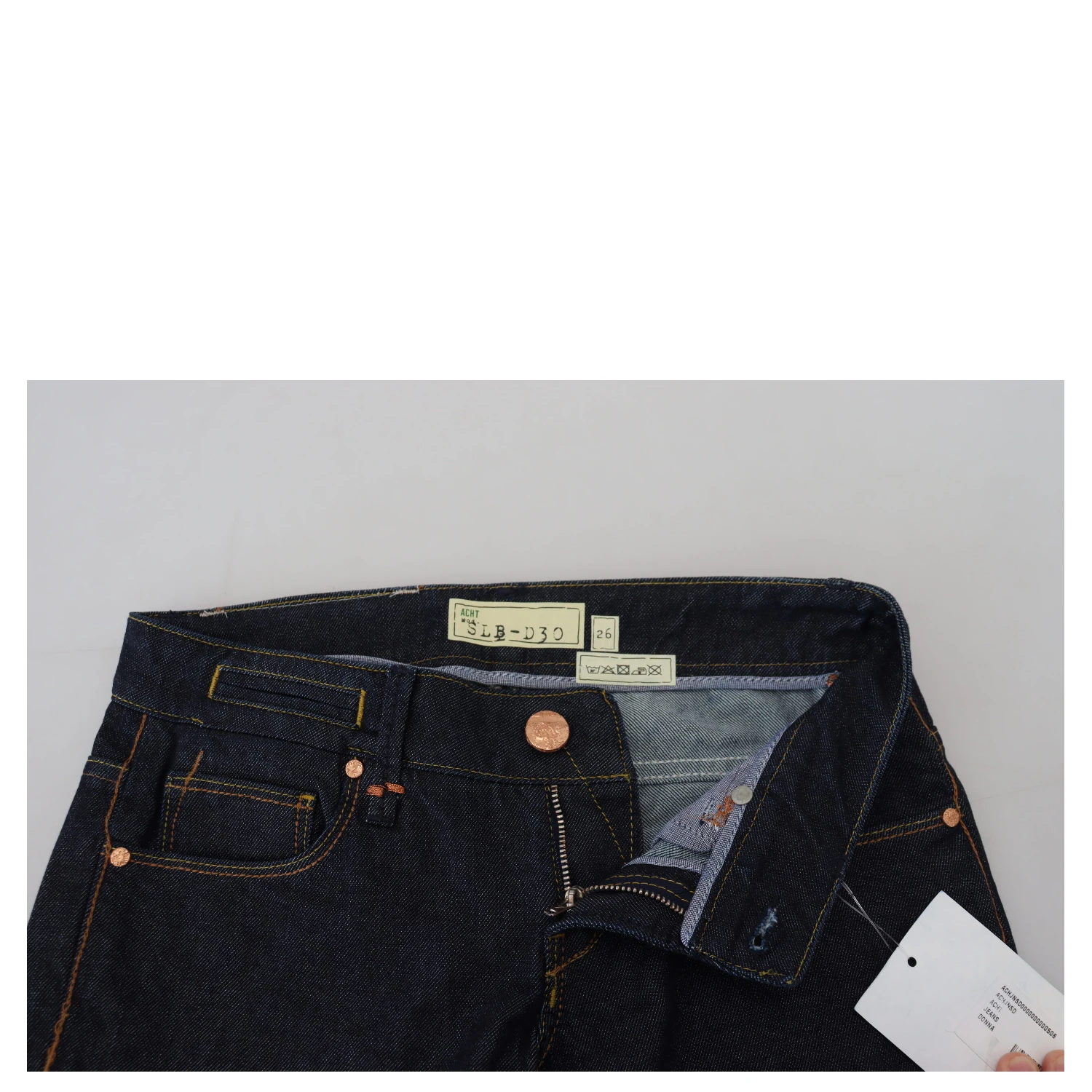Blue Cotton Low Waist Slim Fit Women Casual Jeans