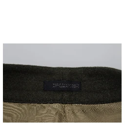 Green Lace Up Leg Women Tapered Pants