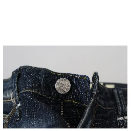 Blue Cotton Slim Fit Women Casual Denim Jeans