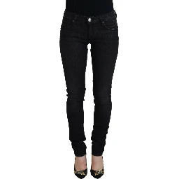 Black Cotton Slim Fit Women Casual Denim Jeans
