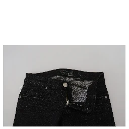 Black Cotton Slim Fit Women Casual Denim Jeans