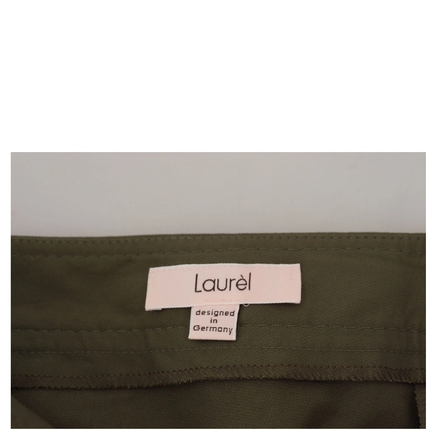 Green Cotton High Waist Women Tapered Pants