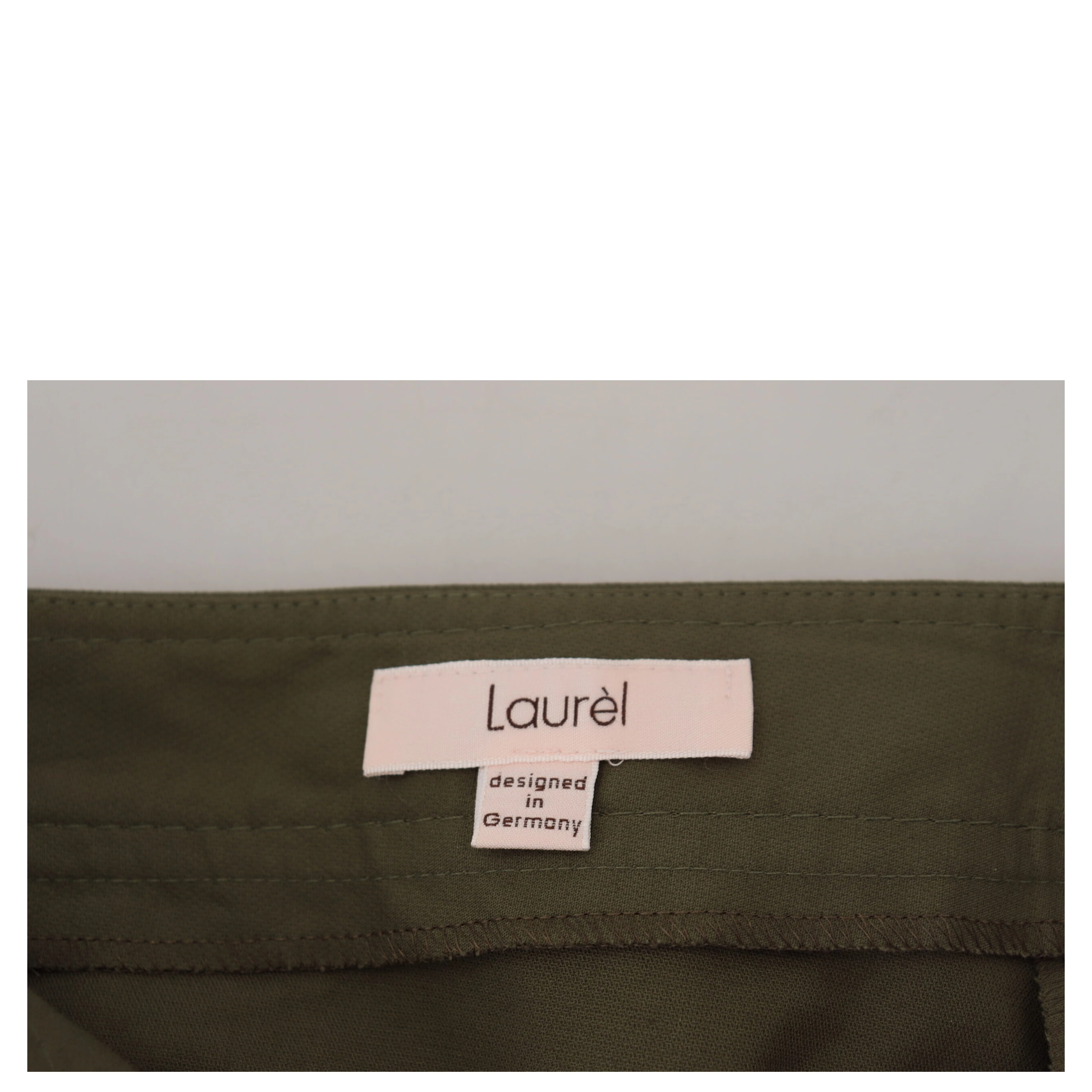Green Cotton High Waist Women Tapered Pants