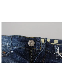 Blue Washed Cotton Slim Fit Women Denim Jeans
