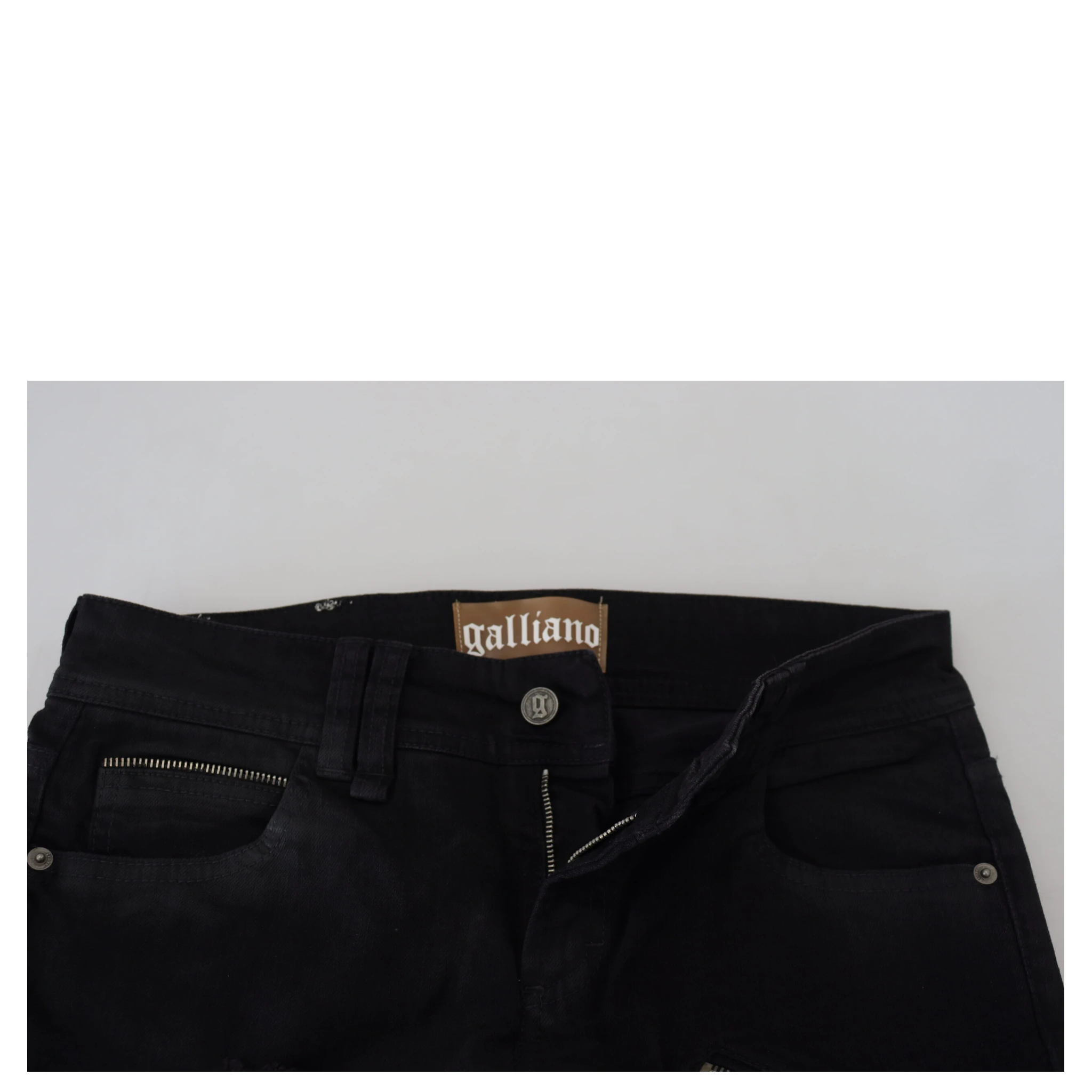 Black Cotton Mid Waist Skinny Slim Fit Denim Jeans
