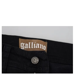 Black Cotton Mid Waist Skinny Slim Fit Denim Jeans