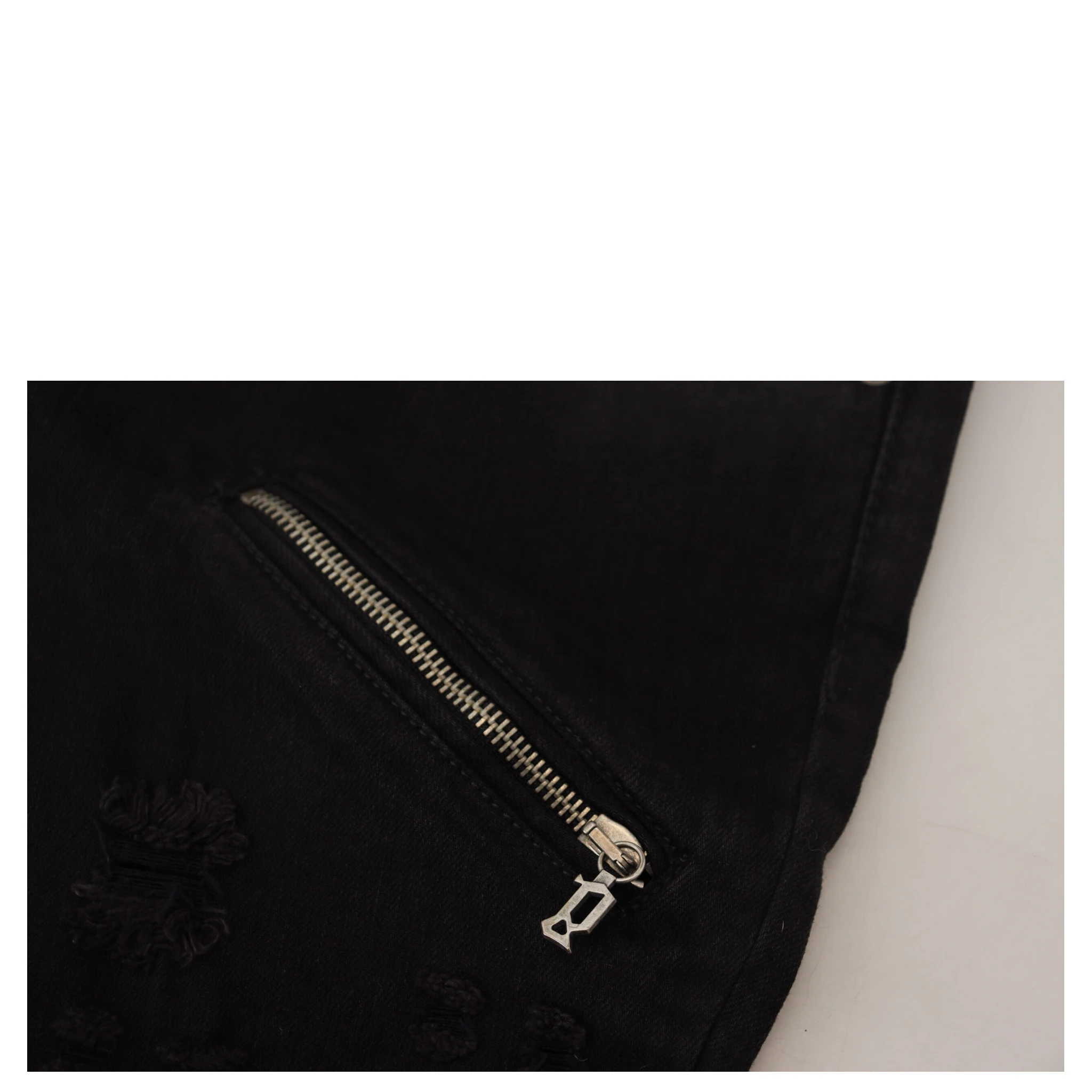 Black Cotton Mid Waist Skinny Slim Fit Denim Jeans
