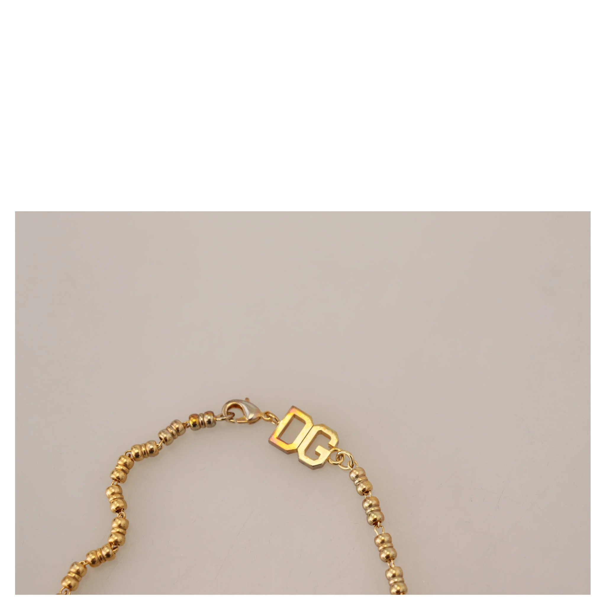 Gold Brass Chain SUPER PIG Pendant Logo Necklace