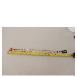 Gold Brass Chain SUPER PIG Pendant Logo Necklace