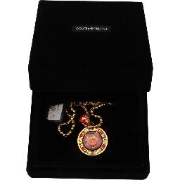 Gold Brass Chain SUPER PIG Pendant Logo Necklace