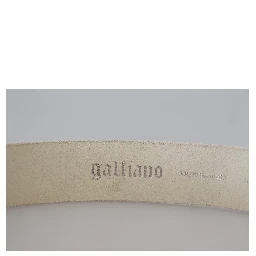 Pink Leather Letter Logo Round Buckle Waist Belt