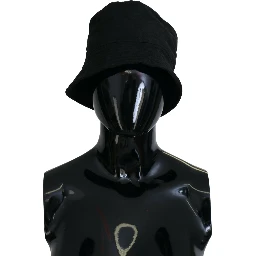 Black Nylon Women Bucket Cap Hat