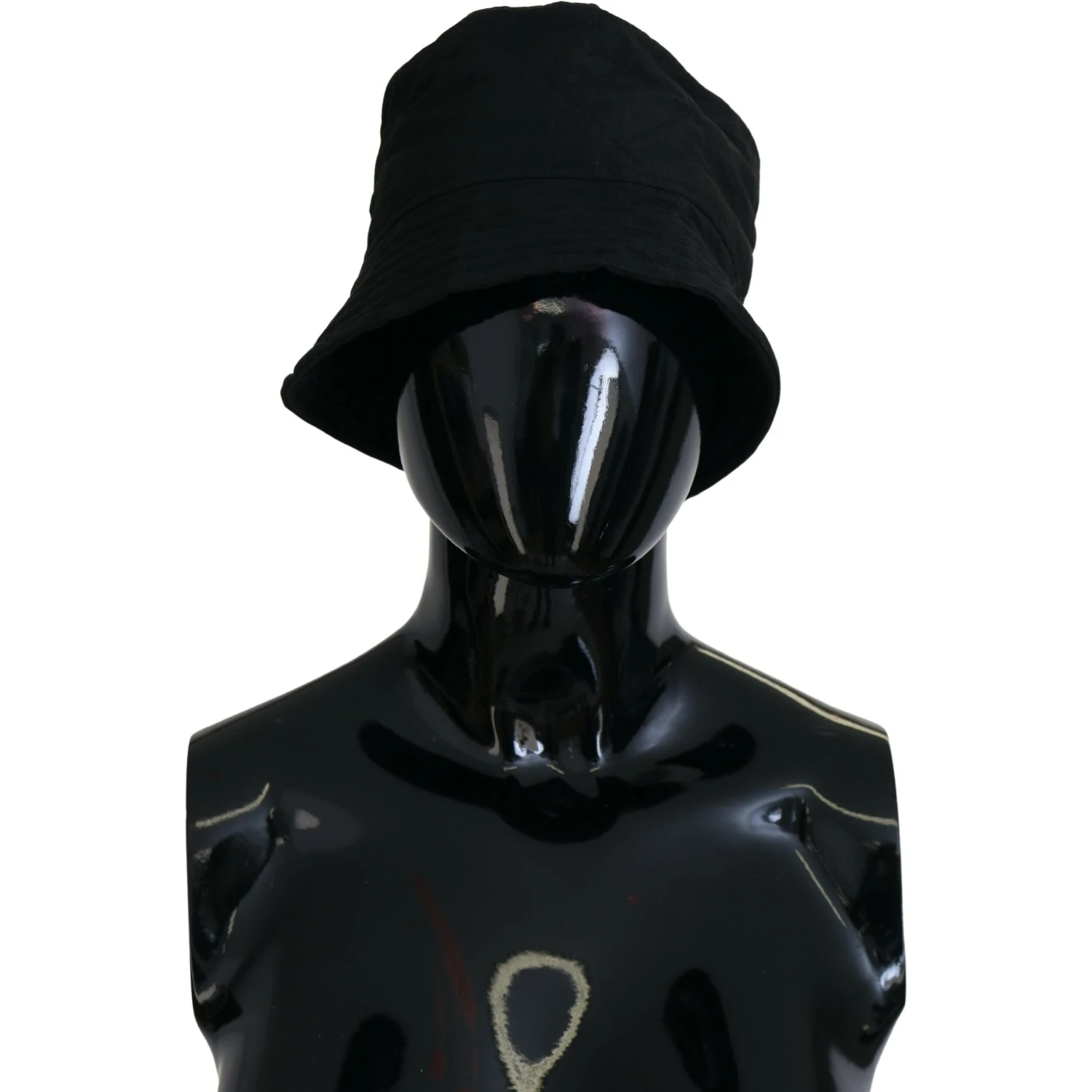 Black Nylon Women Bucket Cap Hat