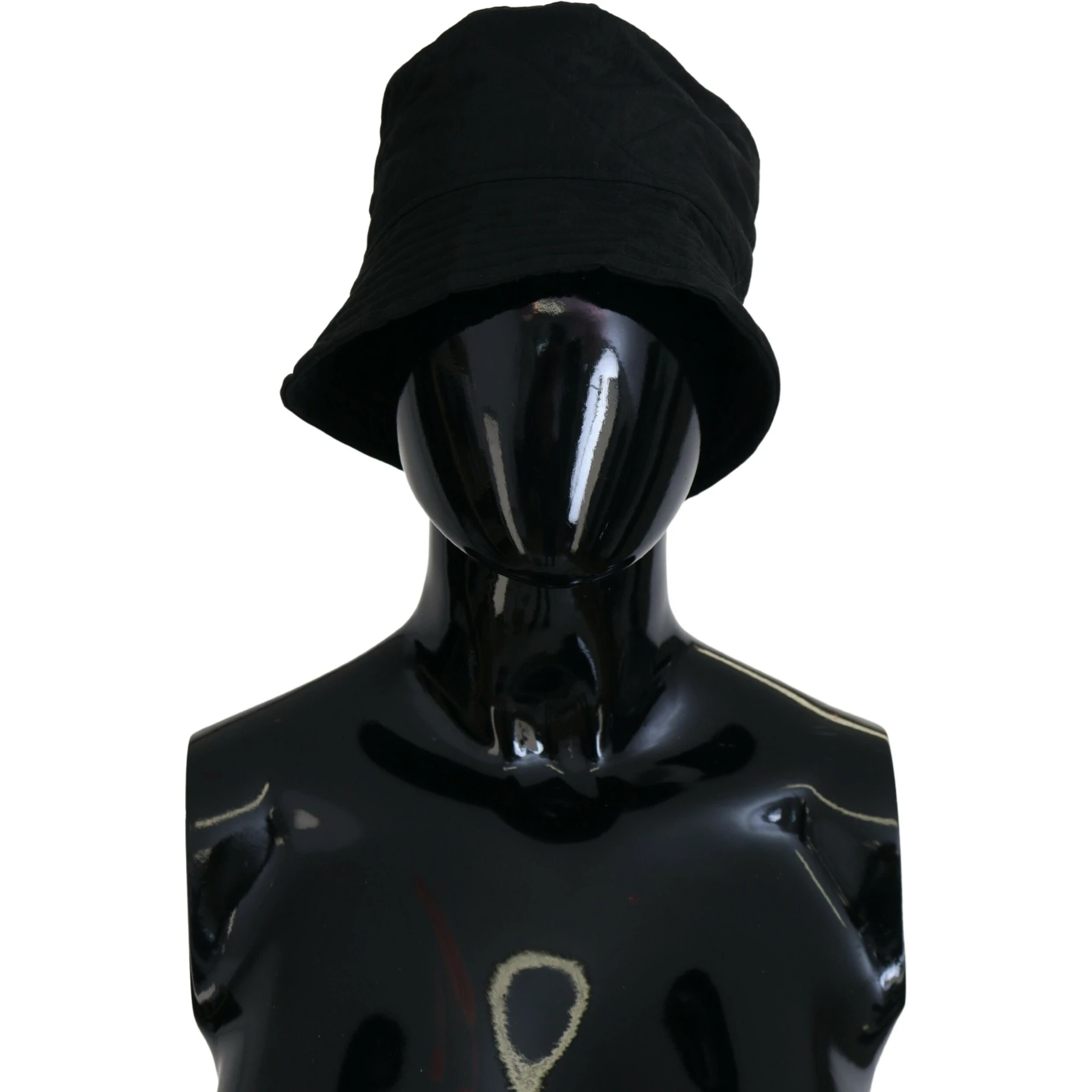 Black Nylon Women Bucket Cap Hat
