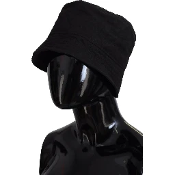 Black Nylon Women Bucket Cap Hat