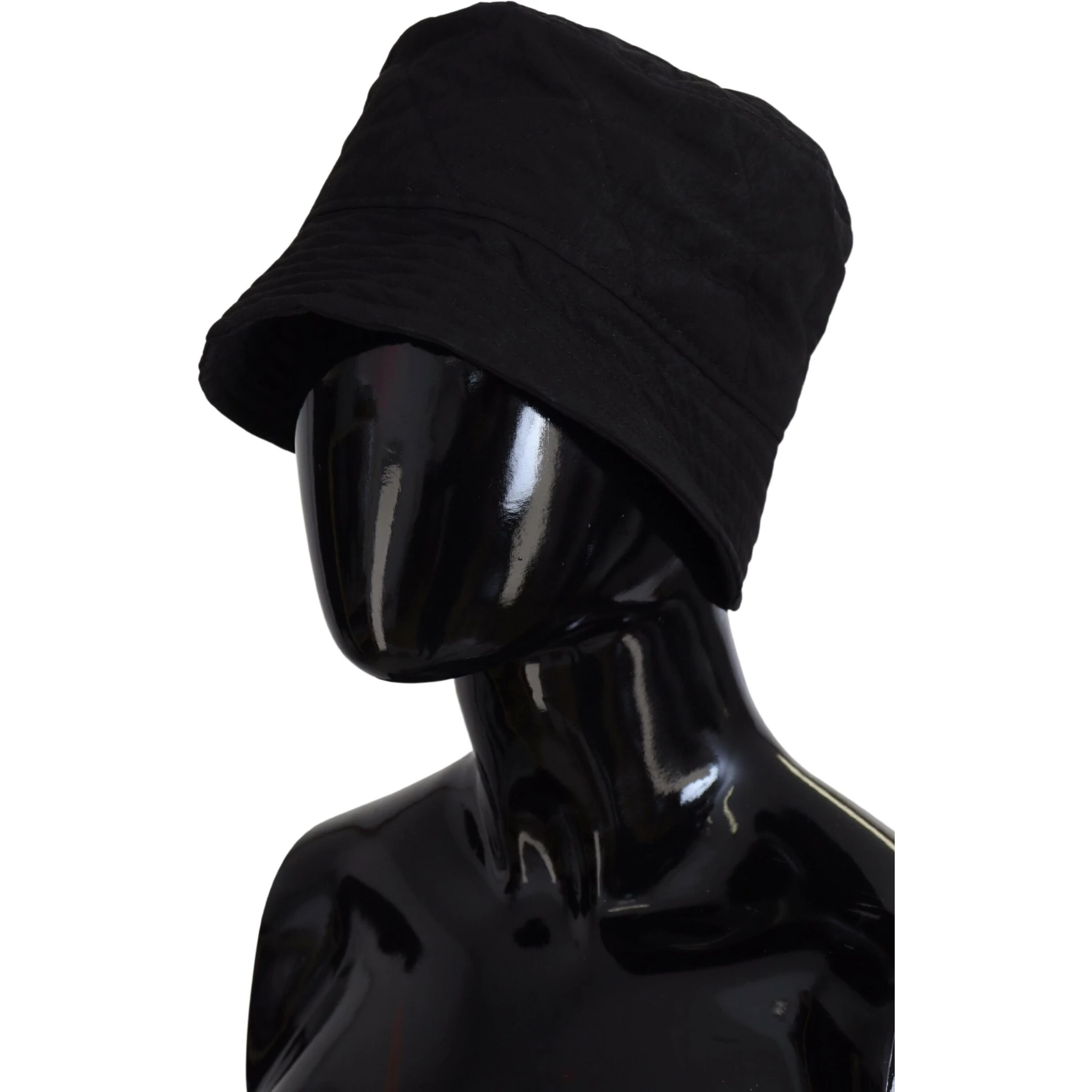 Black Nylon Women Bucket Cap Hat