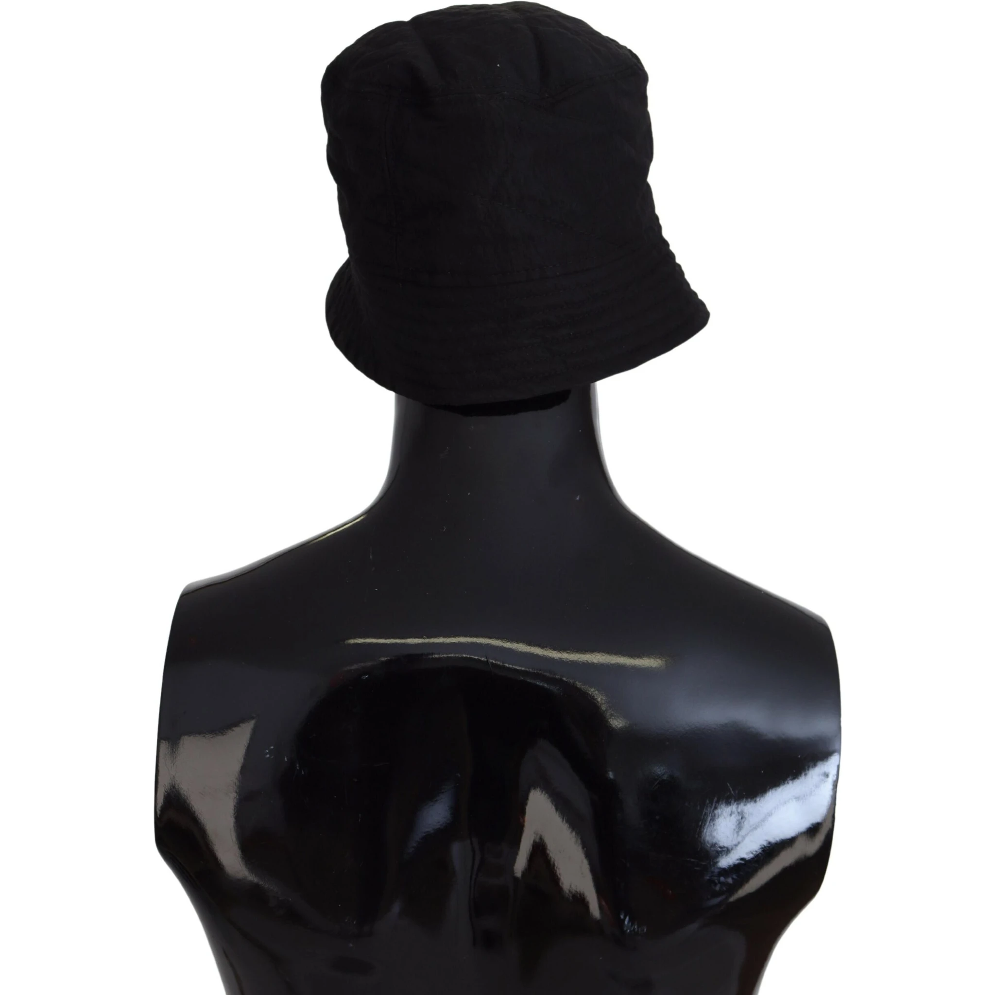 Black Nylon Women Bucket Cap Hat