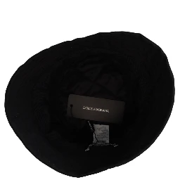 Black Nylon Women Bucket Cap Hat