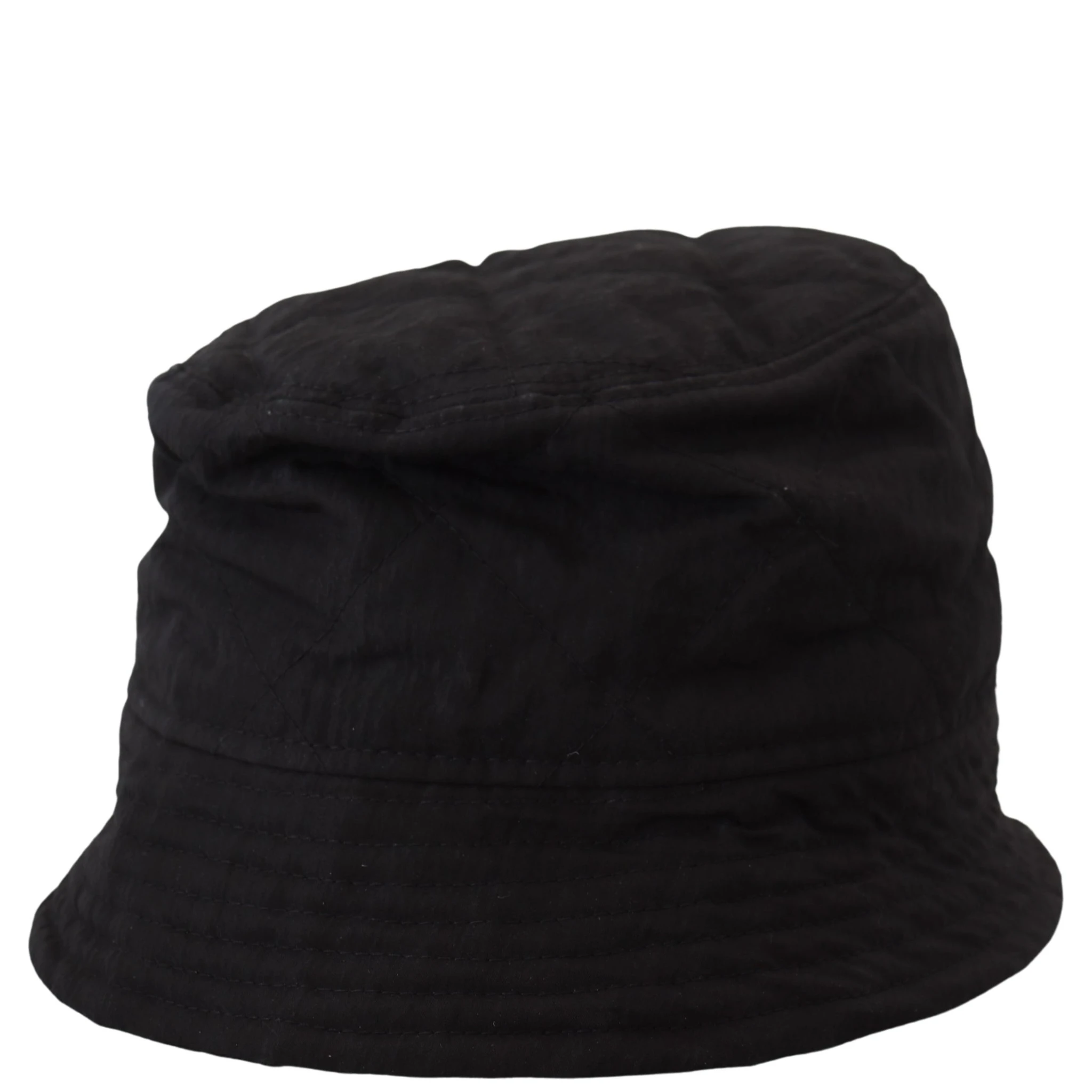 Black Nylon Women Bucket Cap Hat