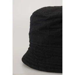 Black Nylon Women Bucket Cap Hat