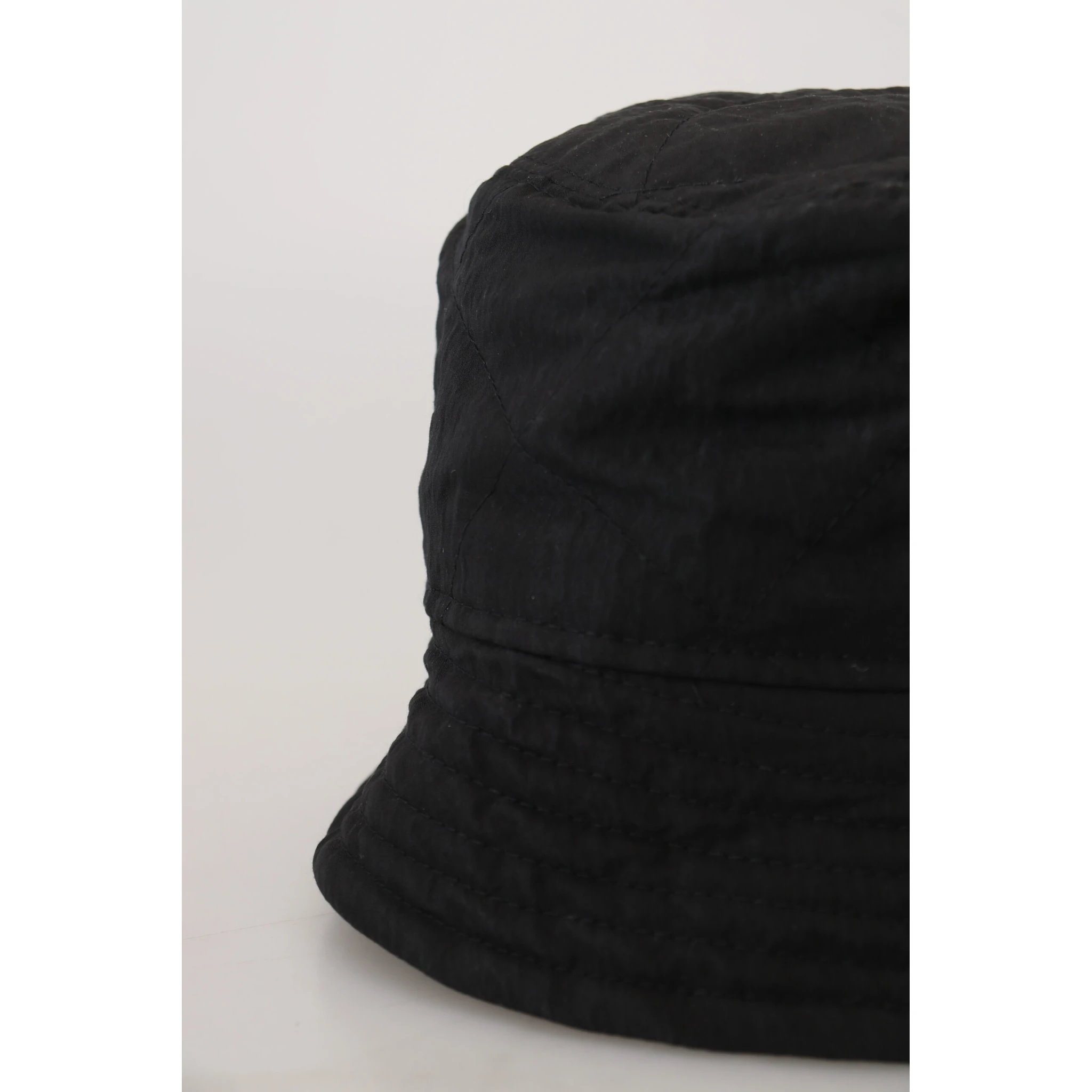 Black Nylon Women Bucket Cap Hat