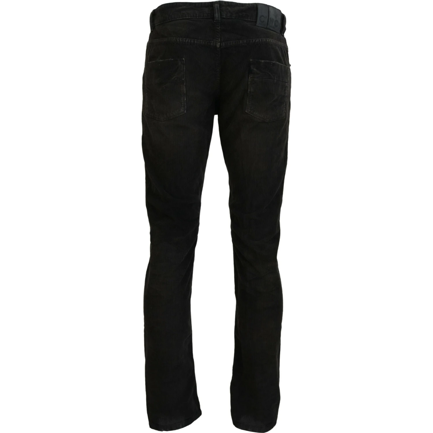 Gray Cotton Corduroy Men Casual Jeans