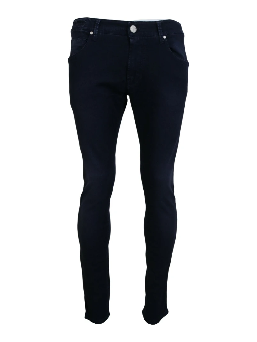 Blue Cotton Tapered Slim Fit Men Casual Denim Jeans