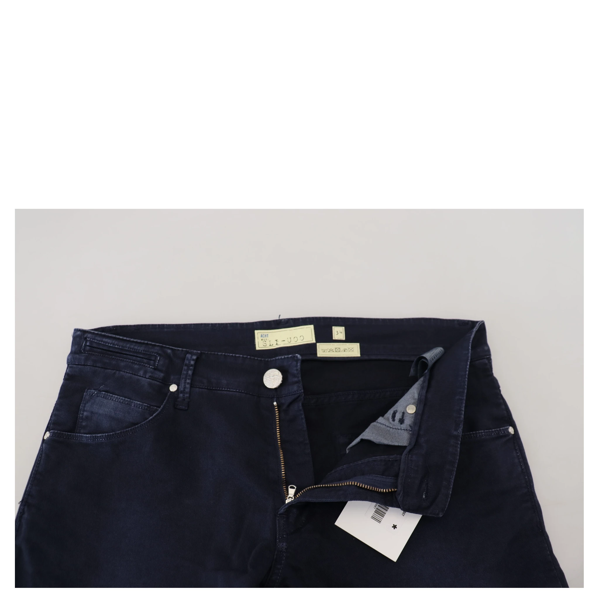 Blue Cotton Tapered Slim Fit Men Casual Denim Jeans