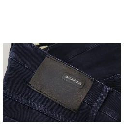 Blue Cotton Tapered Slim Fit Men Casual Denim Jeans